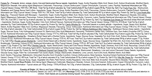 Heavenly Caja de Dulces Veganos 100% - Surtido para Fiestas - Vegetarianos, No Lácteos - Millions, Swizzels, Love Hearts, Starburst - Cesta de Mix para Fiestas - Aprox 100 Dulces