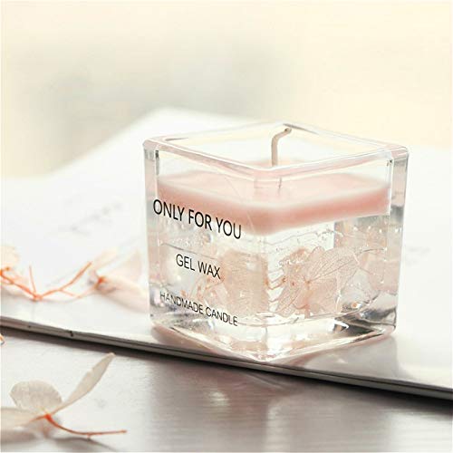Hecha a Mano al por Mayor de Flores perfumadas Día En La Mini Vela Velas Fragancia Copa romántico Regalo Creativo del Recuerdo por la Madre (Color : White Square)