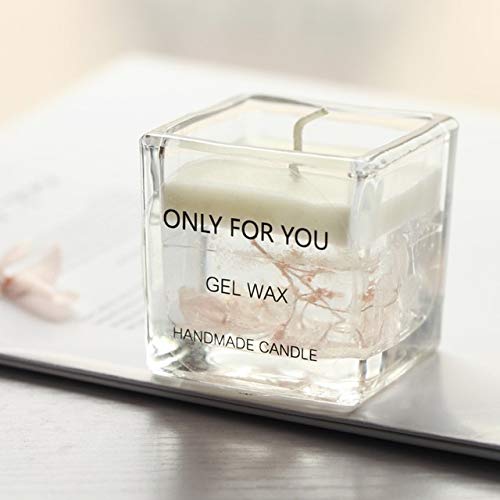 Hecha a Mano al por Mayor de Flores perfumadas Día En La Mini Vela Velas Fragancia Copa romántico Regalo Creativo del Recuerdo por la Madre (Color : White Square)