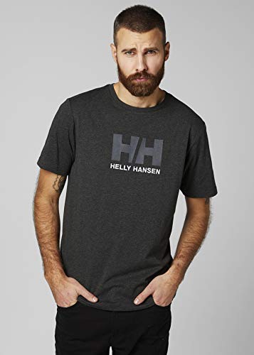 Helly Hansen HH Logo T-Shirt Camiseta, Hombre, (Gris Oscuro 981), Small (Tamaño del Fabricante:S)