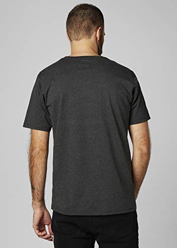 Helly Hansen HH Logo T-Shirt Camiseta, Hombre, (Gris Oscuro 981), Small (Tamaño del Fabricante:S)