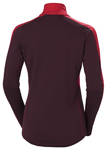 Helly Hansen LIFA Merino Lightweight 1/2 - Sudadera para Mujer, Mujer, Sudadera, 49383, Rosa Salvaje, Extra-Small
