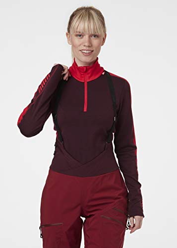 Helly Hansen LIFA Merino Lightweight 1/2 - Sudadera para Mujer, Mujer, Sudadera, 49383, Rosa Salvaje, Extra-Small