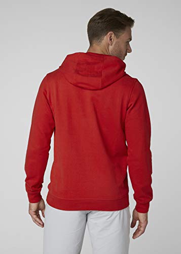 Helly Hansen Logo Hoodie Sudadera con Capucha, Hombre, Rojo Flag, L