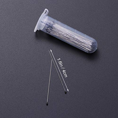 Hemobllo 100 piezas de pines de insectos de acero inoxidable, pines de entomología agujas pines de espécimen de insectos para mariposa de entomología de laboratorio escolar (tamaño 1,100 cada uno)