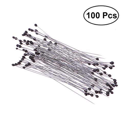 Hemobllo 100 piezas de pines de insectos de acero inoxidable, pines de entomología agujas pines de espécimen de insectos para mariposa de entomología de laboratorio escolar (tamaño 1,100 cada uno)