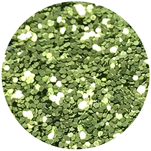 Hemway Ultra Sparkle Glitter - Super Chunky 1/8" 0.125" (3 mm) - Decoración para copas de vino para bodas, flores, cosméticos, ojos, uñas, piel y pelo, 100 g, color verde lima