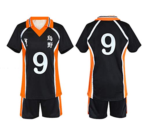 hengGuKeJiYo Jerseys Haikyuu No.9 Tobio Kageyama Cosplay Disfraz Unisex Camiseta Karasuno High School Club Uniforme Conjuntos