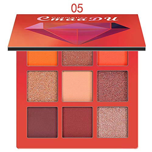 HENGKANG (5Pcs) Paleta de Maquillaje Beauty con Purpurina, Brillos metálicos, para Sombra Ojos, cosmética Mineral,Makeup Eyeshadow Palette Beyond Flawless 45,175g