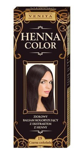 Henna Color 19 - Tinte de Cabello Chocolate Oscuro - Balsamo de Cabello - Efecto de Color - Tinte Natural - Henna Eco
