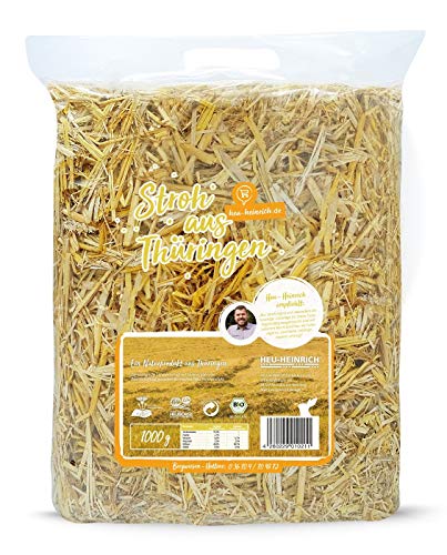 Heno de Heinrich® 1 kg bio – Paja – einstreu suave para su casa Animales