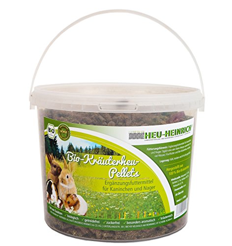 Heno de Heinrich® 1500 g bio de kräut erheu de pellets – Complemento para los alimentos Conejos y roedores.
