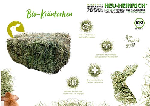Heno de Heinrich® 7 kg bio de kräut erheu de Quader pulpejo