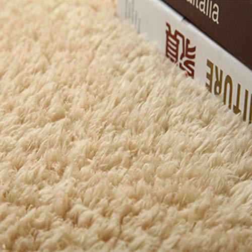 HEQUN Alfombra Antideslizante Alfombras/Alfombra Shaggy de la Sala de Estar súper Blandas Alfombra Peluda mullida para el hogar Deco Comedor Dormitorio Niños (Marrón Claro, 100x160cm)