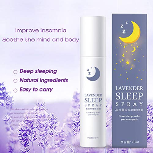 HEREB lavanda profundo sueño spray calma profundo sueño niebla almohada spray lavanda aceites esenciales insomnio terapia ayuda para dormir