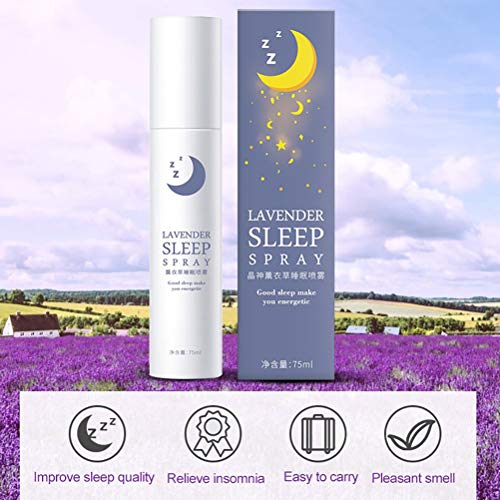 HEREB lavanda profundo sueño spray calma profundo sueño niebla almohada spray lavanda aceites esenciales insomnio terapia ayuda para dormir