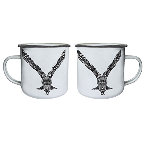 Hermosa etnia negra Flying Eagle Retro, lata, taza del esmalte 10oz/280ml y136e