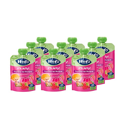 Hero - Bolsita De Fruta Nanos  gelatina Frutas Del Bosque 100 gr - Pack de 9 (Total 900 grams)