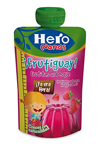 Hero - Bolsita De Fruta Nanos  gelatina Frutas Del Bosque 100 gr - Pack de 9 (Total 900 grams)