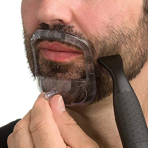 Herramientas de Belleza Cuidado de la Barba del Kit de 5 Piezas de la Plantilla Guía de diseño de la Barba del Bigote de Cepillo Perilla Afeitado Barba Talladora Estilo para Hombre Brocha de Afeitar
