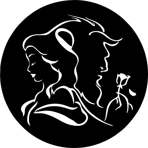 hetingyue Girl and Monster Rose Princess Wall Art Vinyl Sticker Decal Inicio Sala de Estar Dormitorio Decoración Niños Post 63x63cm