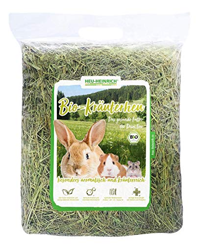 Heu-Heinrich® 1 kg Bio – Bergwiesen – Hierbas Héroes del parque natural Turingia Bosque para conejos cobayas roedores