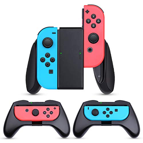 HEYSTOP Nintendo Switch Joy-con Grips (3 Piezas), Mando Joycon Grip Kit, Funda Protector Handle Kits para Mandos JoyCon Set de Nintendo Switch Controller