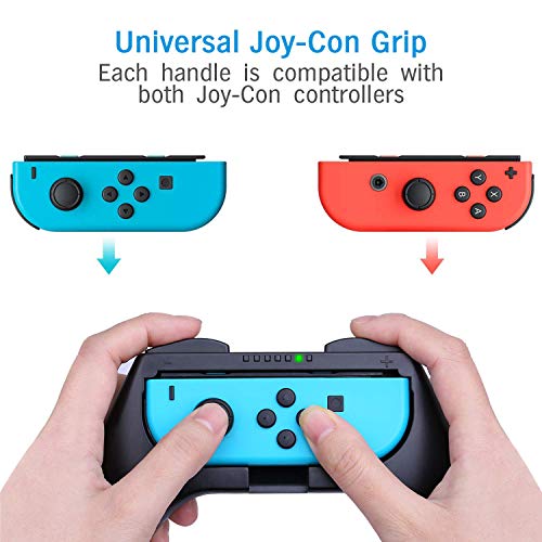 HEYSTOP Nintendo Switch Joy-con Grips (3 Piezas), Mando Joycon Grip Kit, Funda Protector Handle Kits para Mandos JoyCon Set de Nintendo Switch Controller