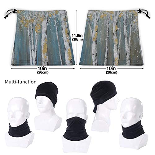 hfdff Máscara facial de pasamontañas con paisaje de bosque de árbol azul, protector de boca de moda para adultos unisex ligero, paño reutilizable y lavable