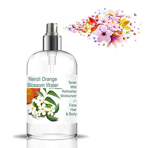 Hidrolato de Azahar Neroli 500 ml spray Agua Floral - Tónico para Piel Grasa Piel con Imperfecciones Piel Normal Piel Madura