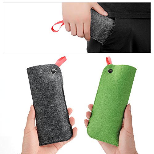 Hifot Estuche de gafas suaves 3 piezas, Estuche Fundas Gafas de viaje portátiles caso Porta gafas