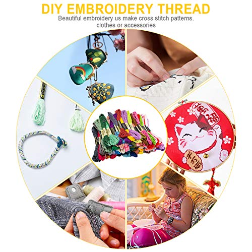 Hilos Punto de Cruz zedela, hilos para hacer pulseras, Hilo de bordar 100 Colores, punto de cruz kits, Algodón 100%