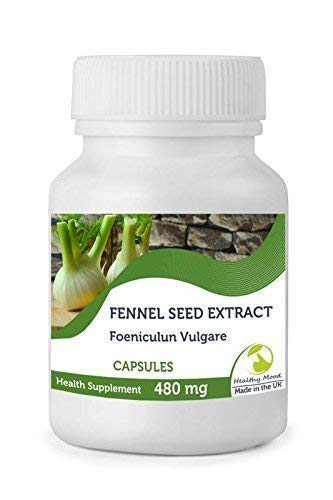 Hinojo Semilla Extracto 480mg Foeniculum Vulgare X 90 Cápsulas Botella Heathy Estado de Ánimo