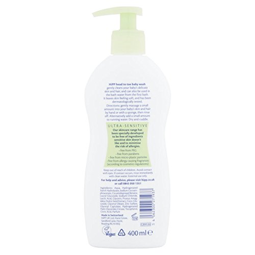 HiPP - Jabón de cabeza a dedo del pie (6 unidades, 400 ml)