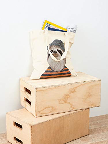 Hipster Groovy Sloth Rave Animal Party Tote Cotton Very Bag | Bolsas de supermercado de lona Bolsas de mano con asas Bolsas de algodón duraderas