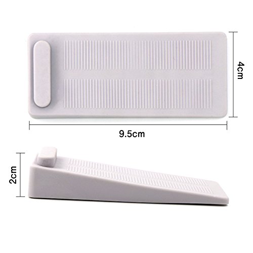 Hiveseen Topes para puertas, Cuña Puerta de Goma Non-scratching para Office Home, 9.5x4x2cm-4pcs(Gris)