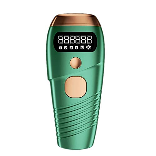 HKD Depilación láser, IPL Profesional Depilador Láser 888888 Parpadea Sin Dolor Dispositivo de Depilación for Cara, Axilas, Bikini y Cuerpo (Color : Green, Size : 17 * 7 * 4cm)