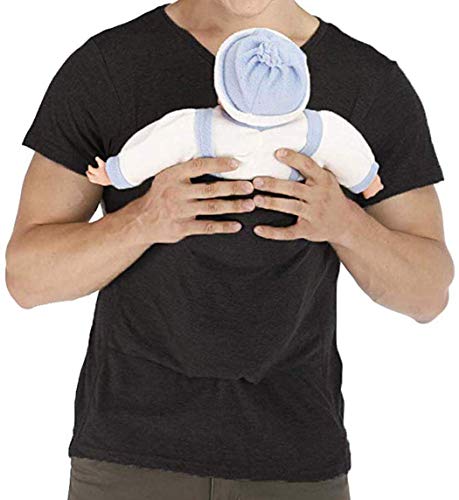 HKDFFC Hombres Canguro Porta Bebé Camiseta Papa Porta Bebé Ropa De Abrigo Lactancia Multifuncional Camiseta Cuello Redondo Informal De Ropa De Caballero,XXXL
