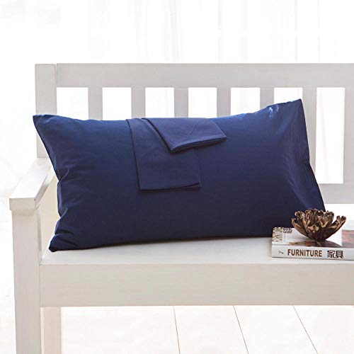 HNLHLY Funda de Almohada de algodón Puro de Color Puro para Uso doméstico, un par de Fundas de Almohada Simples de impresión Diagonal, múltiples tamaños Disponibles-3_66x66cm