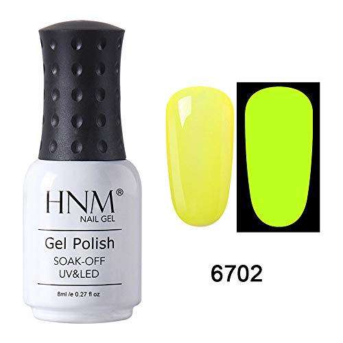 HNM Esmaltes Semipermanentes de Uñas en Gel UV LED, Esmaltes de Uñas Fluorescente para Manicura YG6702