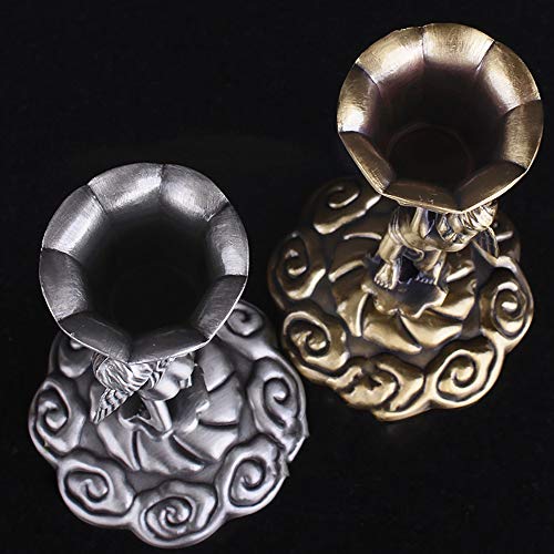 Hokaime Candelabro de Metal clásico del sostenedor de Vela Cena Decoración Ángel Soporte de la Vela decoración de la Boda Juego de 2,Oro