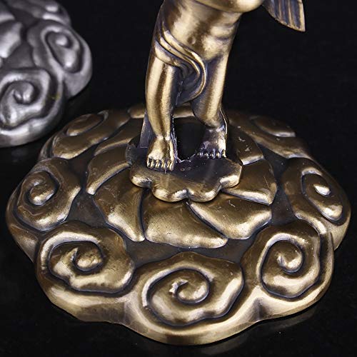 Hokaime Candelabro de Metal clásico del sostenedor de Vela Cena Decoración Ángel Soporte de la Vela decoración de la Boda Juego de 2,Oro