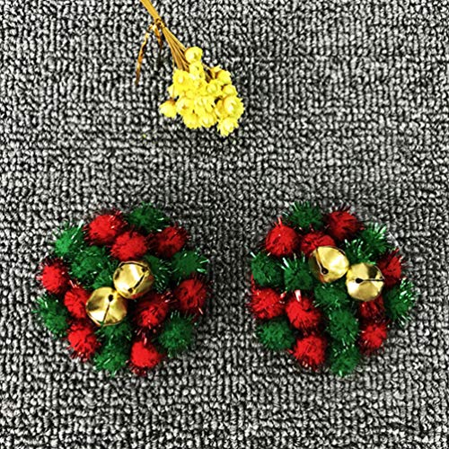 Holibanna 2 Pares de Pegatinas para El Pecho Pétalos Adhesivos Cofre Invisible Cubierta Niple Sujetador Desechable Empanadas Bola de Lentejuelas Navideñas con Campanas para Mujeres Niñas