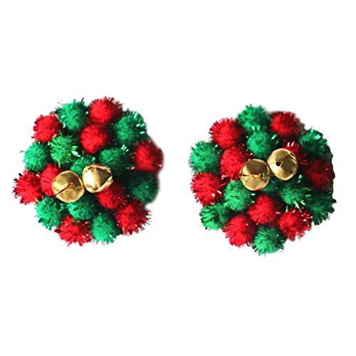 Holibanna 2 Pares de Pegatinas para El Pecho Pétalos Adhesivos Cofre Invisible Cubierta Niple Sujetador Desechable Empanadas Bola de Lentejuelas Navideñas con Campanas para Mujeres Niñas