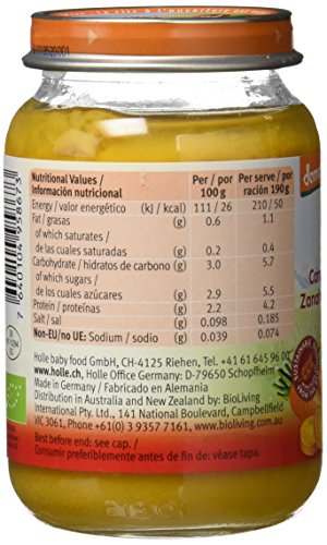 Holle Potito de Zanahoria, Patata con Ternera (+4 meses) - Paquete de 6 x 190 gr - Total: 1140 gr