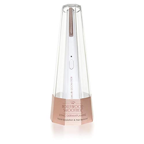 Hollywood Browzer Maquinillas de afeitar dermaplaning sónico más suave, dispositivo de depilación y exfoliación/dermaplaning 2 en 1 Blanco