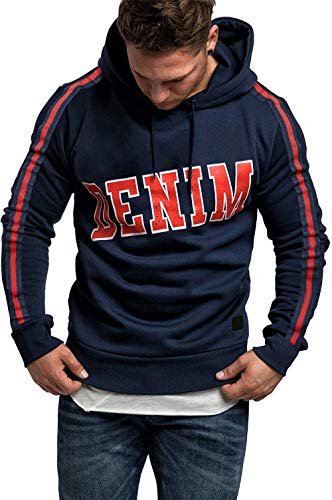 Hombre Sudadera con Capucha Deportiva Manga Larga Hoodie Casual Camisa de Entrenamiento