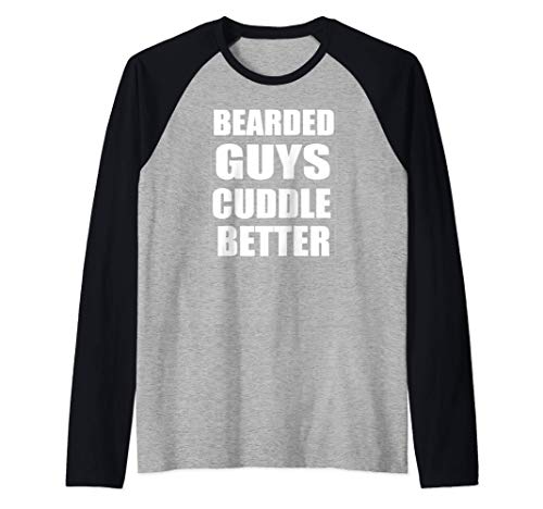 Hombres barbudos se abrazan mejor hombres con barba Camiseta Manga Raglan