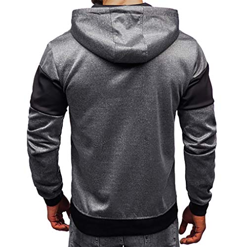 Hombres Sudadera con Capucha Casual Tops Deporte Blusa Manga Larga De Patchwork Blanca Beisbol Divertidas Camuflaje Calavera Camisas Otoño riou