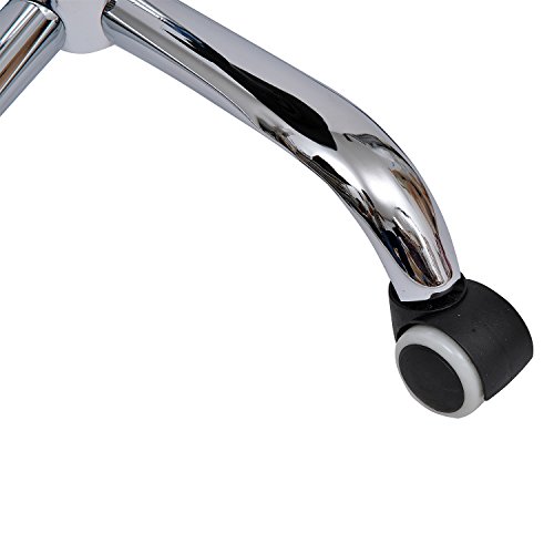 HOMCOM Silla Trabajo Taburete Ruedas Giratorias Taburete Cosmetica Dentista Peluqueria Color Negro